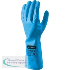 Skytec Frisco Blue Nitrile Chemical-Resistant Gloves 1 Pair 8