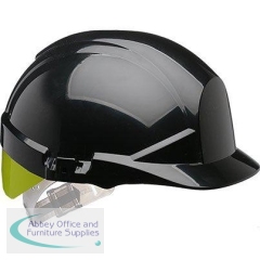 Centurion Reflex Black/Hi-Vis Yellow Slip-Ratchet Safety Helmet