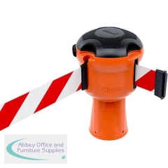 Skipper Orange Retractable Barrier with Red/White Belt