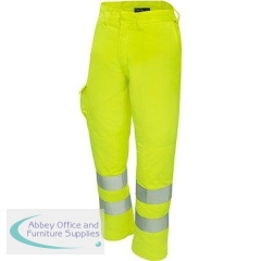 Progarm 7418 Men\'s Yellow Hi-Vis Arc-Trousers with Kneepad Pockets 44R