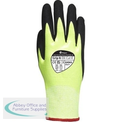 Polyco Grip It Oil Cut E Nitrile-Coated Cut-Resistant Gloves 8 (Pack of 10)