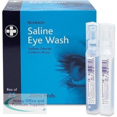 Reliance Medical Reliwash Saline Eyewash Pods 20ml (Pack of 25)