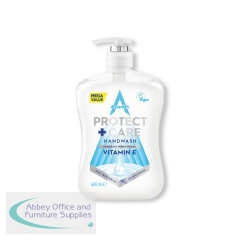 Protect and Care Antibacterial Handwash Vitamin E 600ml (Pack of 12) C4730