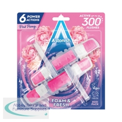 Astonish Foam Fresh Toilet Block Pink Peony Twinpack (Pack of 9) C2110