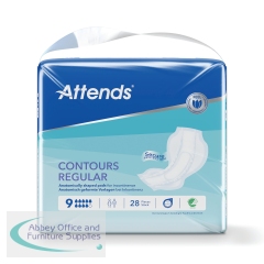 Attends Contours Sanitary Pads Size 9 Regular (Pack of 28) 201312