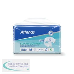 Attends Slip Air Comfort Nappies Size 8M x4 (Pack of 30) 37785