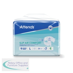 Attends Slip Air Comfort Nappies Size 9L x4 (Pack of 28) 37789
