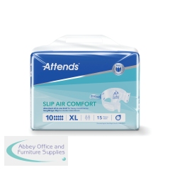 Attends Slip Air Comfort Nappies Size 10XL x4 (Pack of 15) 37793