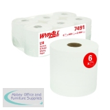 Wypall L10 Roll Control Wiper White 400 Sheets (6 Pack) 7491