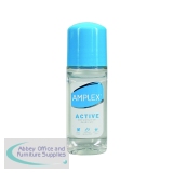 AU05593 - Amplex Roll On Deodorant Active 50ml (Pack of 12) TOAMP036