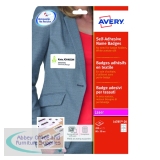 Avery Self Adhesive Name Badge 80x50mm 10 Per Sheet White (200 Pack) L4785-20