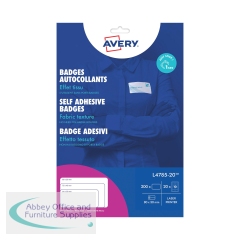 Avery Printable Name Badge Stickers 80x50mm (Pack of 200)