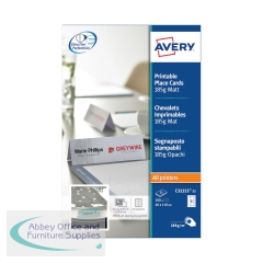 Avery Printable Place Tent Cards 110x40mm White (Pack of 100)