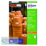 Avery Ultra Resistant Labels 210x297mm (20 Pack) B4775-20