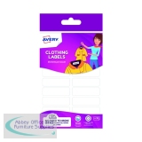 Avery No Iron Clothing Labels White (36 Pack) ETVET36.UK