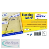 Avery Franking Label QuickDRY 140x38mm 1 Per Sheet White (1000 Pack)  FL04