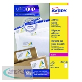Avery Ultragrip Laser Parcel Labels 199.6 x 289.1mm 1 Per Sheet White (500 Pack) L7167-500