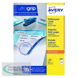 Avery Ultragrip Multipurpose Labels 105x37mm 16 Per Sheet White (1600 Pack) 3484