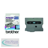 Brother P-Touch TX Labelling Tape Cassette 24mm x 15m Black On Blue Gloss Tape TX551