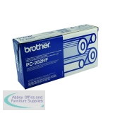 Brother Black Thermal Transfer Film Ribbon (2 Pack) PC202RF