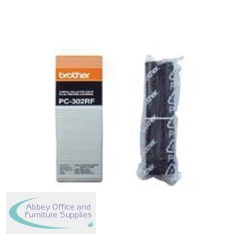 Brother PC-302RF Thermal Transfer Film Ribbon Black (Pack of 2) PC302RF