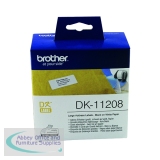 Brother Black on White Paper Large Address Labels (400 Pack) DK11208