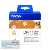 BA65593 - Brother Label Roll 23 x 23mm Black on White DK11221