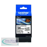 BA80642 - Brother P-Touch TZe Self-Laminating Tape Cassette 36mm x 8m Black on White Tape TZE-SL261