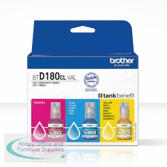 Brother Ink Bottle Super High Yield CMY Multipack BTD180CLVAL