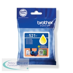 Brother LC-521Y Yellow Ink Cartridge LC521Y
