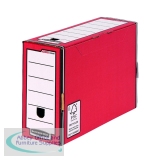 Bankers Box Premium 127mm Transfer File-Red (5 Pack) 5805