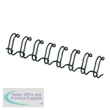 Fellowes Wire Binding Element 12mm Black (Pack of 100) 53273
