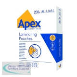 Fellowes Apex Laminating Pouch A4 Light Duty 150 Micron (200 Pack) 6005301