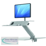 Fellowes Lotus Sit/Stand Workstation Single Screen White 8081601