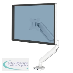Fellowes Platinum Series Single Monitor Arm White 8056201