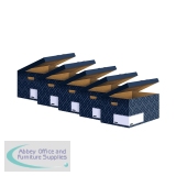 Bankers Box Decor Flip Top Box Grey (5 Pack) 4483601