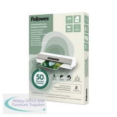 Fellowes Recycled A6 Laminating Pouches Matt 80 Micron (Pack of 100) 100143438