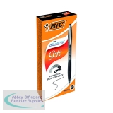 Bic Atlantis Premium Retractable Ballpoint Pen Medium Black (12 Pack) 902133