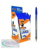 Bic Cristal Large 1.6mm Blue Ballpoint Pen (50 Pack) 880656