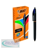 Bic 4 Colours Pro Retractable Ballpoint Pen (12 Pack) 902129