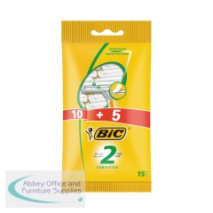 Bic 2 Disposable Razor 10+5 (Pack of 15) 905089