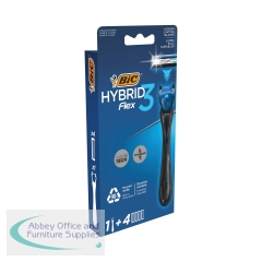 Bic Flex 3 Hybrid Razor Handle + x4 Blades (Pack of 6) 921180