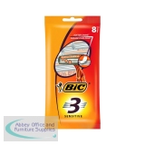 BC72874 - BIC 3 Sensitive Razor Pouch (Pack of 8) 872874