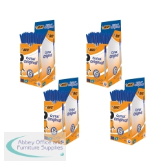 Bic Cristal Ballpoint Pen Medium Blue (Pack of 50) 4 For 3
