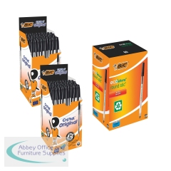 Bic Cristal Ballpoint Blue Buy 2 Packs Get Bic ECOlutions Ballpoint Pen Medium Black Free