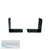 Metal Bookends Heavy Duty W140xD140mm Black (Pack of 2) 0441102