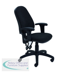 5 Star High Back Operator Chair Height Adjustable Arms Black SF1042888