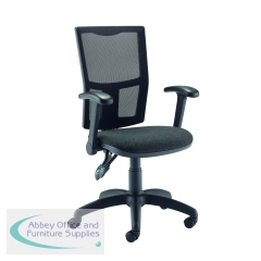 5 Star Mesh Back Operator Chair Foldaway Arms Charcoal SF2317076