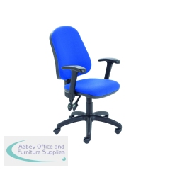 5 Star High Back Operator Chair Foldaway Arms Royal Blue SF3464235