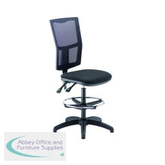 5 Star High Mesh Back Draughtsman Chair with Adjustable D-Kit Black SF4279942
